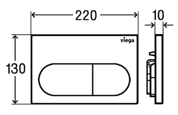 кнопка для инсталляции viega prevista visign for life 8602.1 773762 альпийский белый