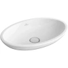 Раковина Villeroy & Boch Loop & friends 515100R1 накладная, 58.5x38 см, альпийский белый с покрытием CeramicPlus