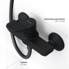 смеситель для душа am.pm x-joy f85a20022 черный