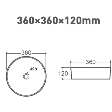 раковина-чаша orange 36 b09-360w белая глянцевая