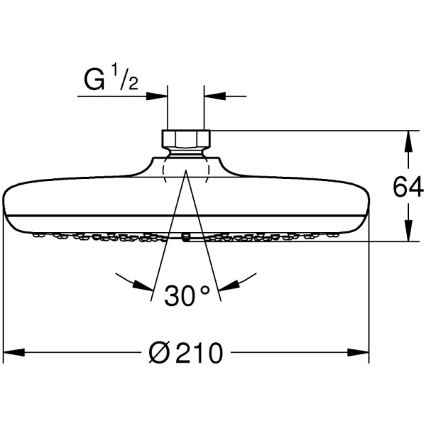 верхний душ 210 мм grohe tempesta 26409000