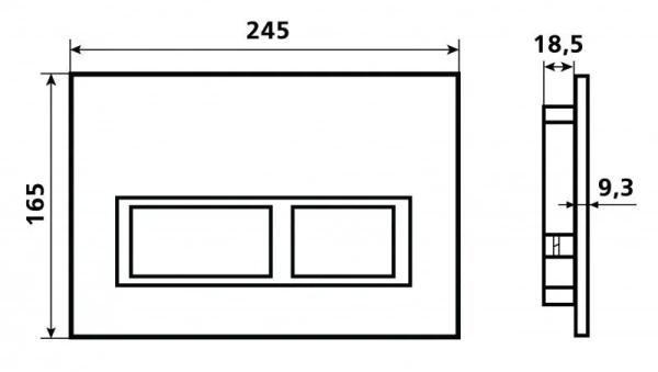 кнопка для инсталляции esbano prk-12sc esinprk12sc глянцевый цвет хром