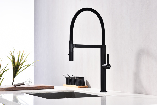 смеситель для кухни paulmark leader le214101-401, антрацит