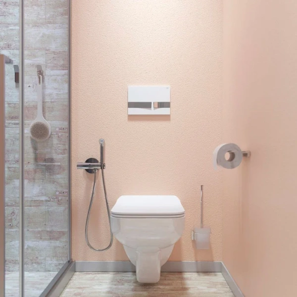 кнопка смыва для инсталляции iddis unifix uni06wci77 для унитаза, пластик, цвет матовый белый, хром