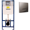Инсталляция beWash BW74 K500RZVP0400MKK00000 для унитаза, с клавишей смыва хром матовый