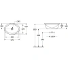 раковина villeroy & boch loop & friends 4a620001 встраиваемая сверху, 57х41 см, белая