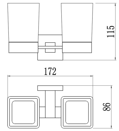 держатель двух стаканов savol s-06568q