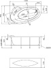 акриловая ванна marka one julianna 160х95 r, 01дж1695п без гидромассажа