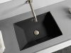 Раковина Scarabeo Teorema 2.0 5134 49 BK встраиваемая снизу, прямоугольная, BIOKER, 45x36 см, Ardesia matt (черный матовый)