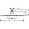 верхний душ hansgrohe crometta e 240 1jet 26726670
