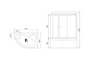 душевой бокс royal bath alp 170x100 rb170alp-t-r с гидромассажем
