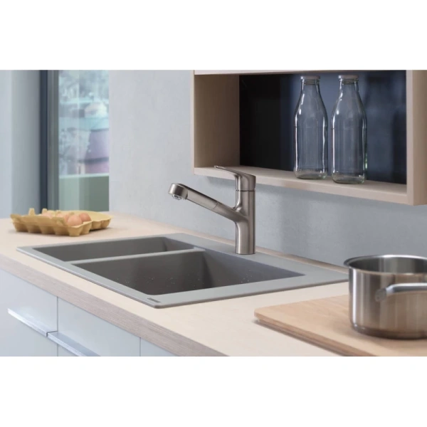 смеситель для кухни hansgrohe focus m43 71842800, сталь