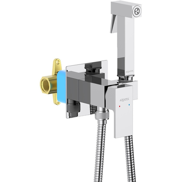 гигиенический душ со смесителем aquatek либра aq1022cr хром