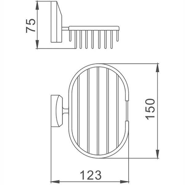 Мыльница Haiba HB1602-2 цвет хром