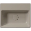 раковина gsi nubes 9684105 накладная, 40x32 см, tortora opaco (коричневый матовый)
