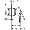 смеситель для душа hansgrohe rebris s 72649000