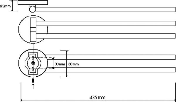 Полотенцедержатель Bemeta Alfa 102404101