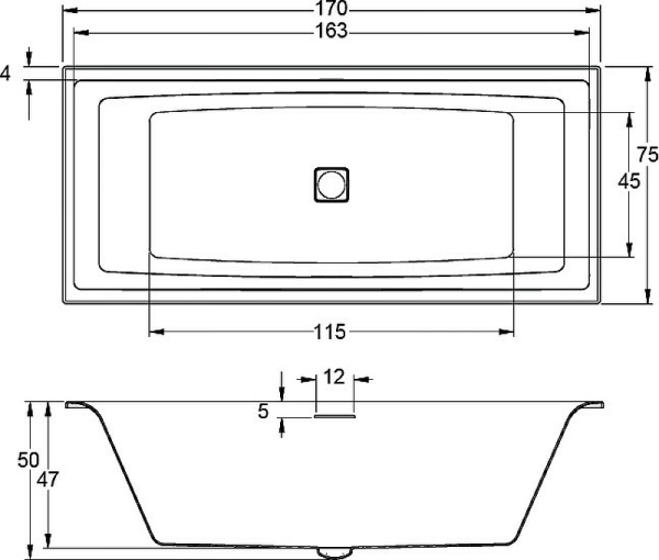 акриловая ванна riho still square 180х80 b099004005 (br0100500k00131) led l без гидромассажа