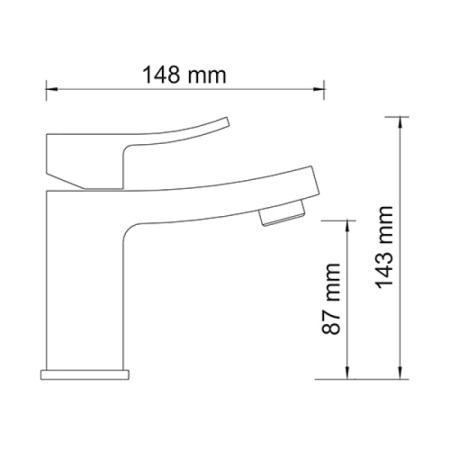 смеситель для раковины wasserkraft aller 1063w цвет белый / хром