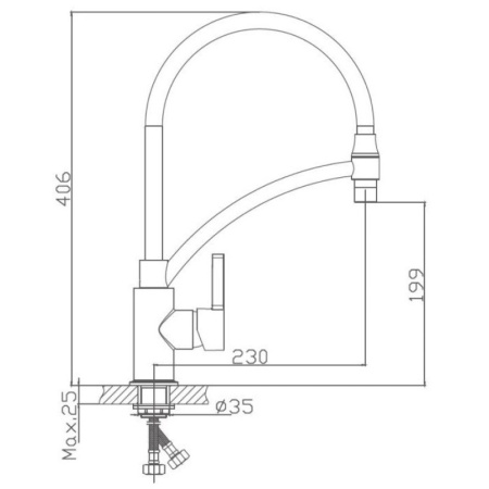 смеситель для кухни haiba hb72505-8 цвет белый