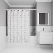 Штора для ванной, 200x180 см, IDDIS Base BF01P18i11 полиэстер, с растительным узором.