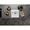 кухонная мойка blanco dalago 5 518528 врезная, silgranit puradur, цвет серый бежевый