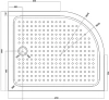 акриловый поддон 120x100 см cezares tray-a-rh-120/100-550-15-w-r
