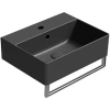 Раковина GSI Kube X 9485126 подвесная, 45x35 см, Ardesia opaco (Черный матовый)