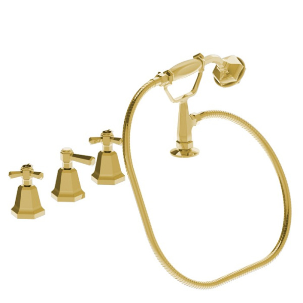 Смесители Stella Eccelsa EC 02316 AU00 на борт ванны, на 4 отверстия, без излива, цвет золото