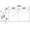 кухонная мойка blanco claron 5 s-if infino нержавеющая сталь 521626