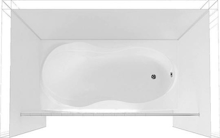 карниз для ванны aquanet 00156495 прямой 170 см