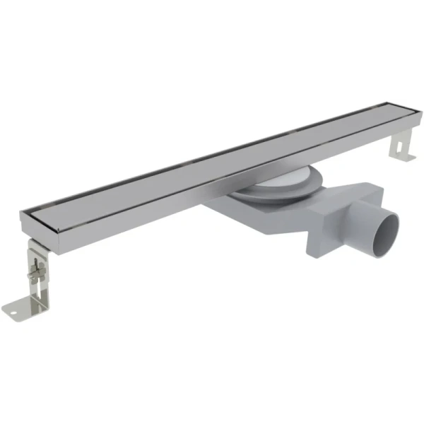 душевой трап (лоток) plumberia selection linear psl120mt 120 см, с решеткой, 2 в 1 под плитку, нержавеющая сталь