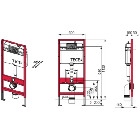 комплект подвесной унитаз santiline sl-5007 + система инсталляции tece 9400412