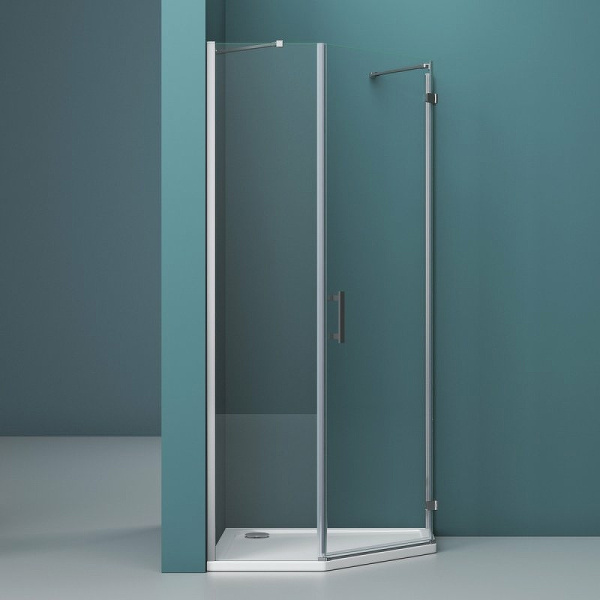 душевой уголок belbagno kraft 90х90 kraft-p-1-90-c-cr-r профиль хром стекло прозрачное