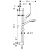 душевой гарнитур 0,9м, белый/хром hansgrohe croma select e 26590400