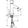 смеситель для раковины 100 с донным клапаном hansgrohe talis select s 72042000