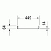 полотенцедержатель труба с квадратным сечением, 449x14мм duravit vero 30291000