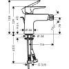 смеситель для биде с донным клапаном hansgrohe talis e 71720000