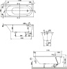 квариловая ванна villeroy & boch oberon ubq177obe2v-01 170x70 см