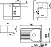 кухонная мойка blanco tipo 45 s 513442 compact сталь полированная
