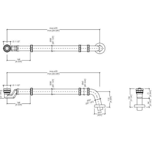 сифон для ванны devon&devon хром as06251cr