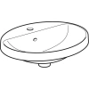 раковина встраиваемая 55 см geberit variform 500.720.01.2