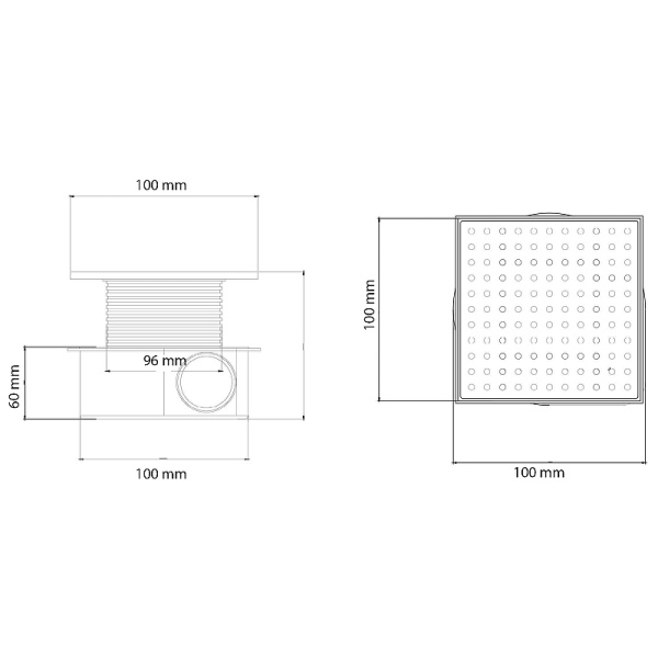 душевой трап boheme smart design 984-10-b с черной решеткой