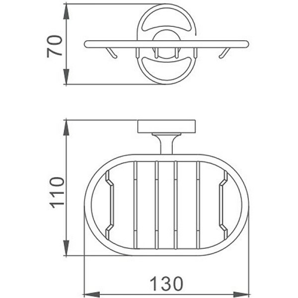 Мыльница Haiba HB1902-1 цвет хром