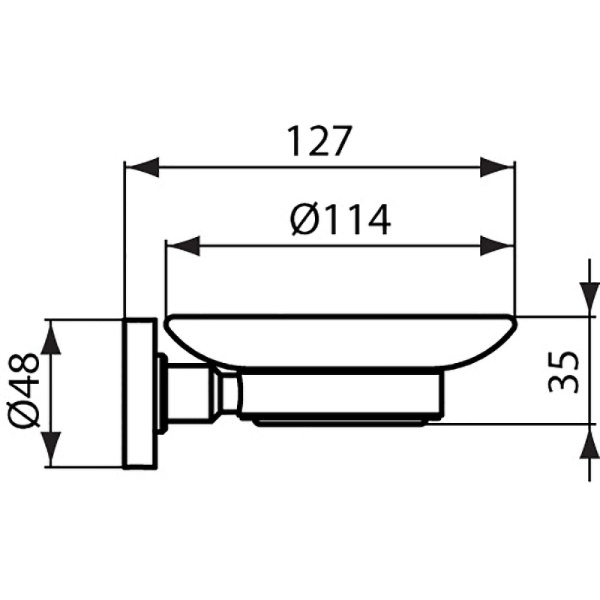 Мыльница Ideal Standard IOM A9122AA матовое стекло