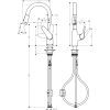 смеситель для кухни hansgrohe focus m42 71801800, сталь