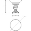 мыльница migliore cristalia 16823 цвет золото с кристаллом swarovski