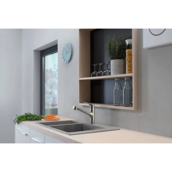 смеситель для кухни hansgrohe focus m42 71829800, сталь