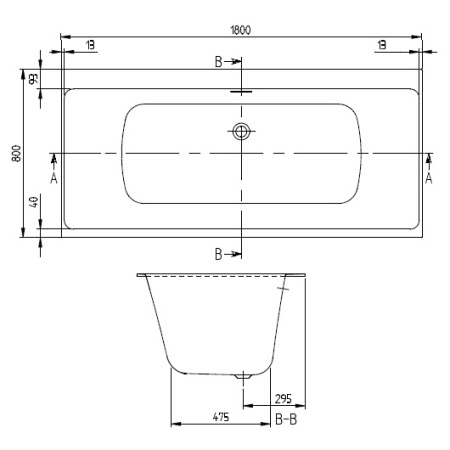 квариловая ванна villeroy & boch subway 3.0 ubq180sbw2dv-01 180x80 см