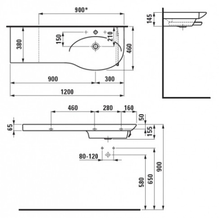 тумба под раковину laufen palace new 4.0160.2.075.464.1 белый глянцевый